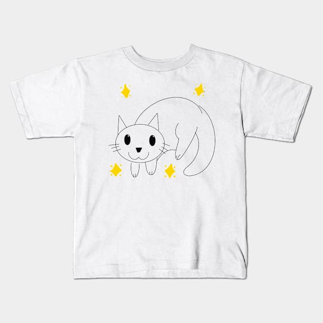 Floppy cat Kids T-Shirt by Joyouscrook